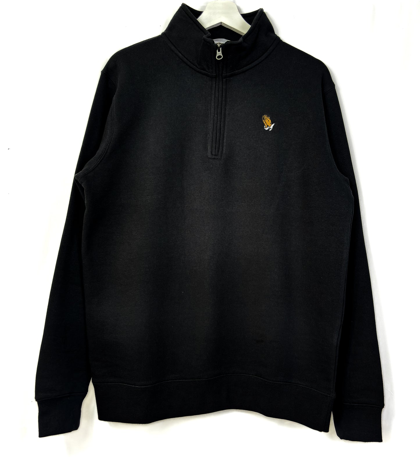 black 1/4 zip sweatshirt