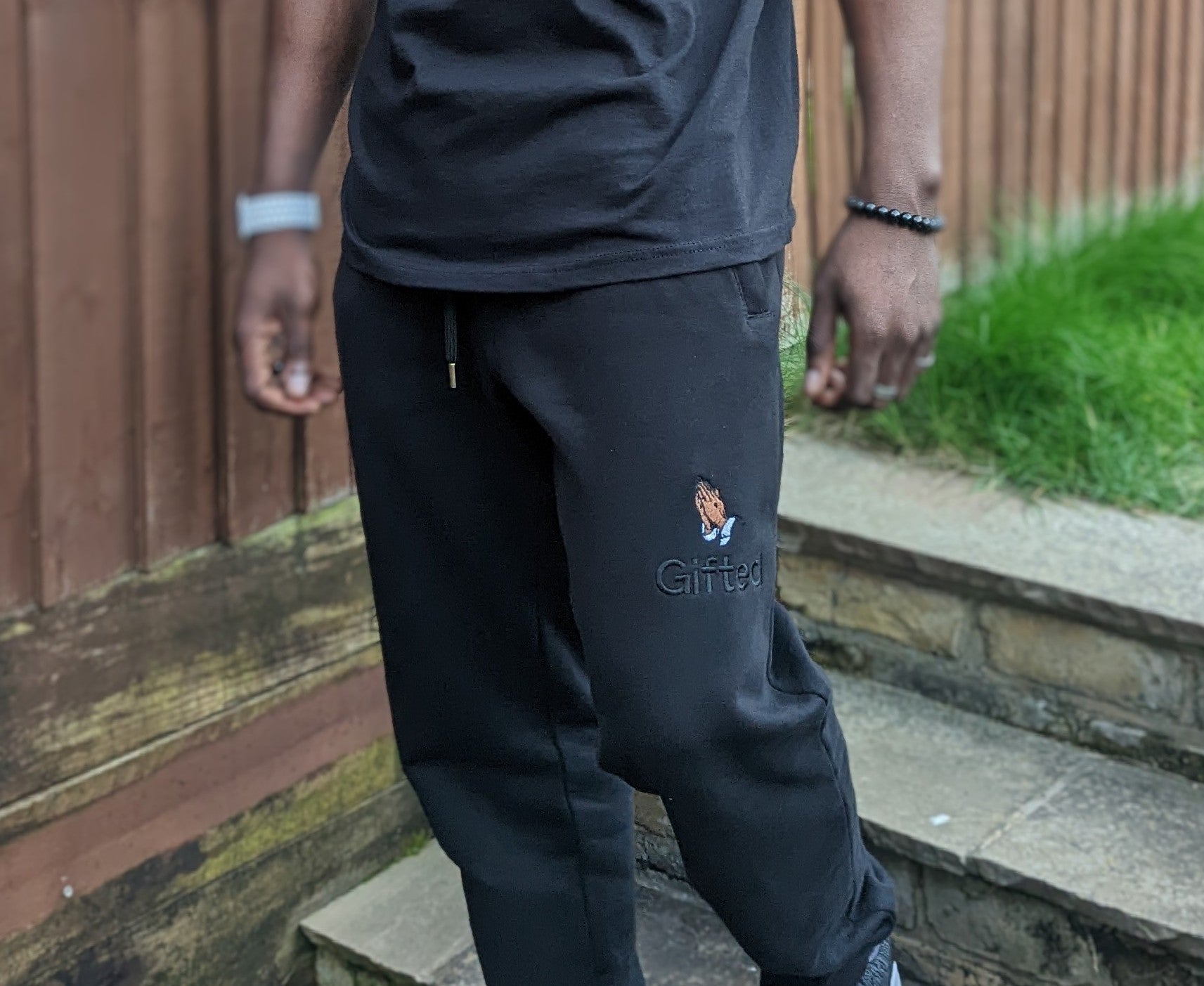 plain black tracksuit bottoms