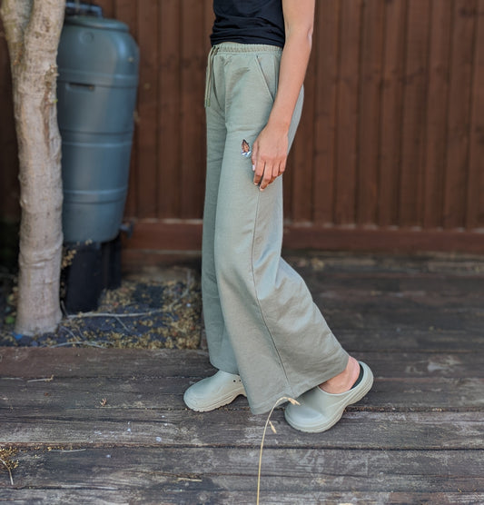 Gifted Ladies Wide Leg Bottoms - Khaki Pants Women